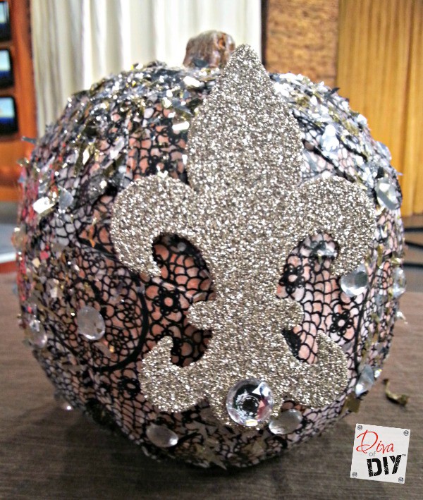 How to Bling Out a No Carve Pumpkin Liberace Style