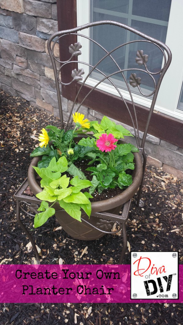 What do you do with a old chair? Turn it into a planter chair of course! This is a great way to add character to your garden and to upcycle a great find!