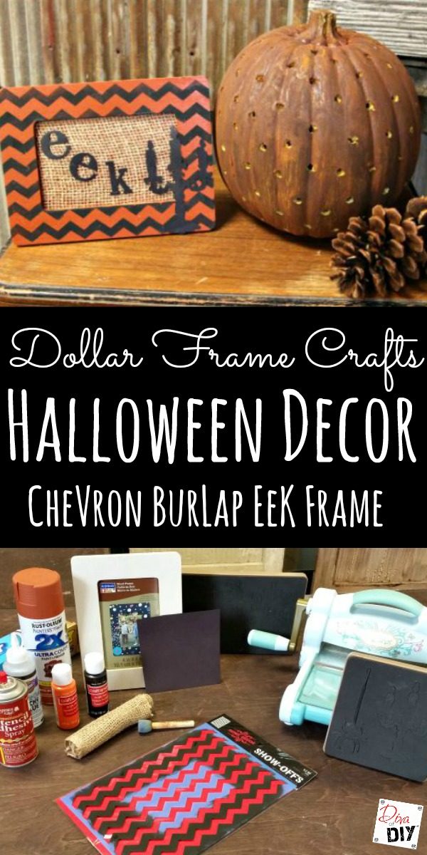 Do you love the look of chevron decor but only in small doses? This dollar store decoration adds the perfect amount of scary to your Halloween decorations!