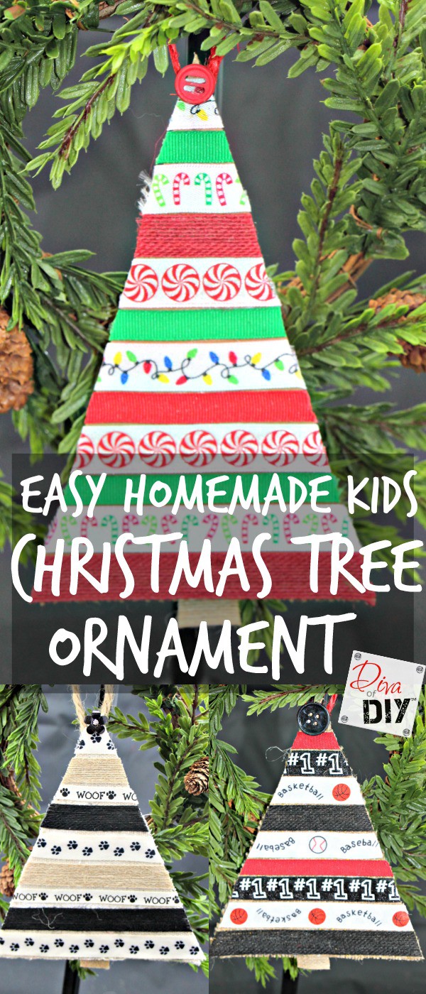 The are the perfect DIY Christmas ornaments for kids to make! These would be perfect easy ornament for kids to make at school! You'll love these for years!