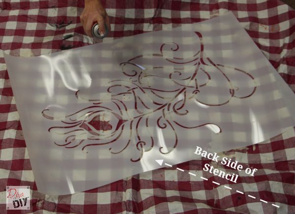 Make your own homemade tablecloth using acrylic paint, a stencil and a painter's drop cloth. Great Thanksgiving decoration or any Holiday celebration!