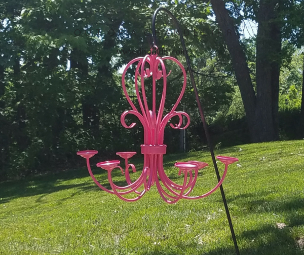 create a diy bird feeder from a chandelier