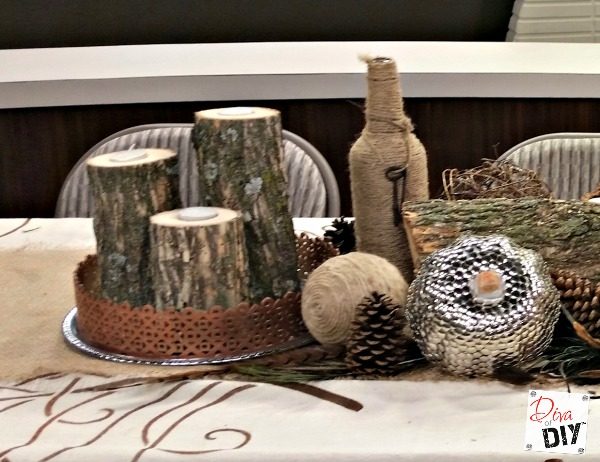 Bring the outdoors in with these inexpensive log candle holders. Perfect rustic decor! You will love using these for your fall decorations and gift giving.