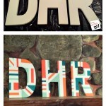 Make a strong geometric statement with these DIY designer paper mache letters using painters tape and paint. Easily adjust to your own style and decor.
