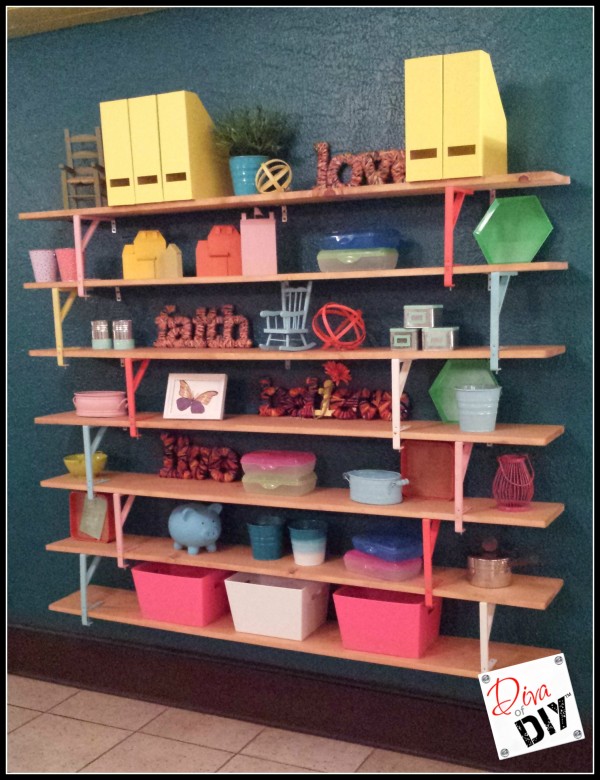 How To Build An Easy Shelving Unit On A Budget Diva Of Diy