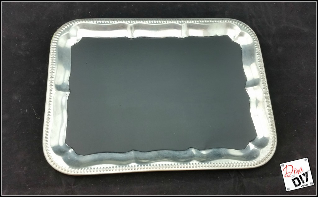 Thrift store finds silver tray chalkboard feature pic 4