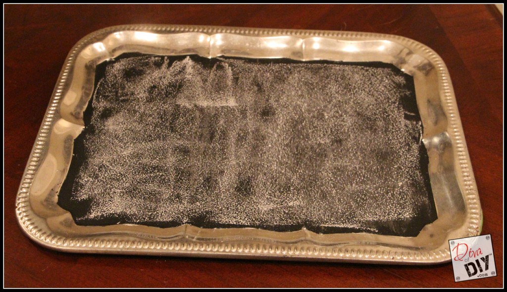 Thrift store finds silver tray chalkboard feature pic 6