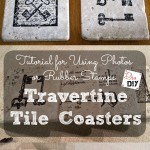 travertine tile coasters