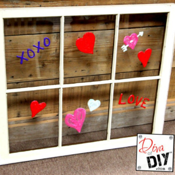 The Simplest Way to Make Valentine’s Day DIY Window Clings