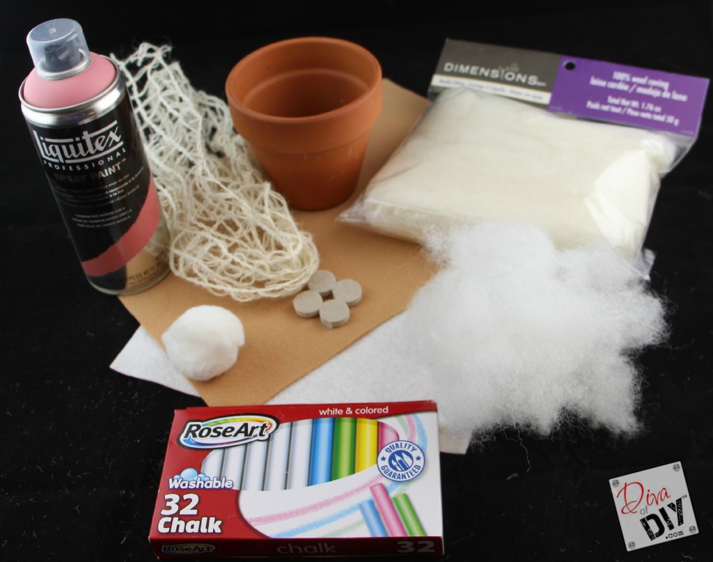 DIY Easter Bunny Craft Peek-a-boo bunny supplies