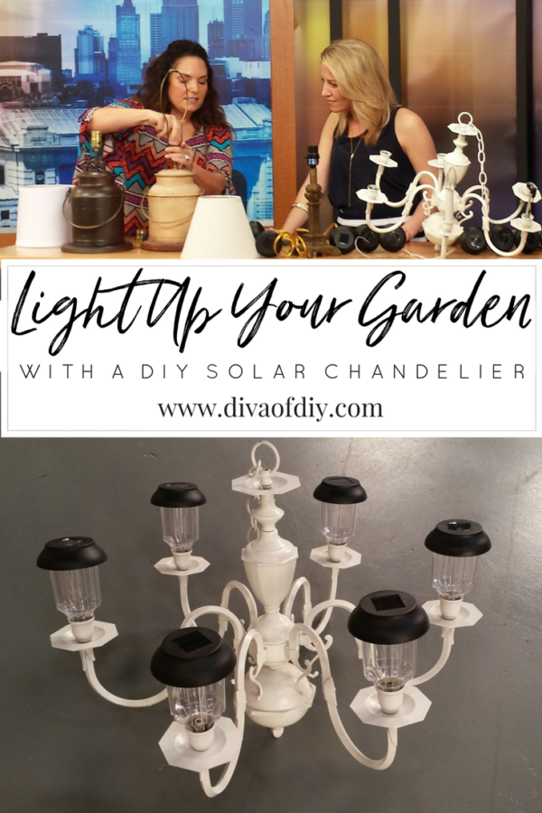 Create amazing garden lighting with this DIY solar chandelier