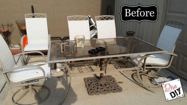 How To Update Your Tired Patio Furniture Diva Of Diy - How To Paint Metal Patio Table