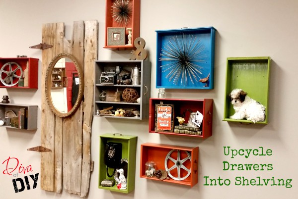 Upcycle Drawers Into Shelving, Turn Old Drawers Into Shelves