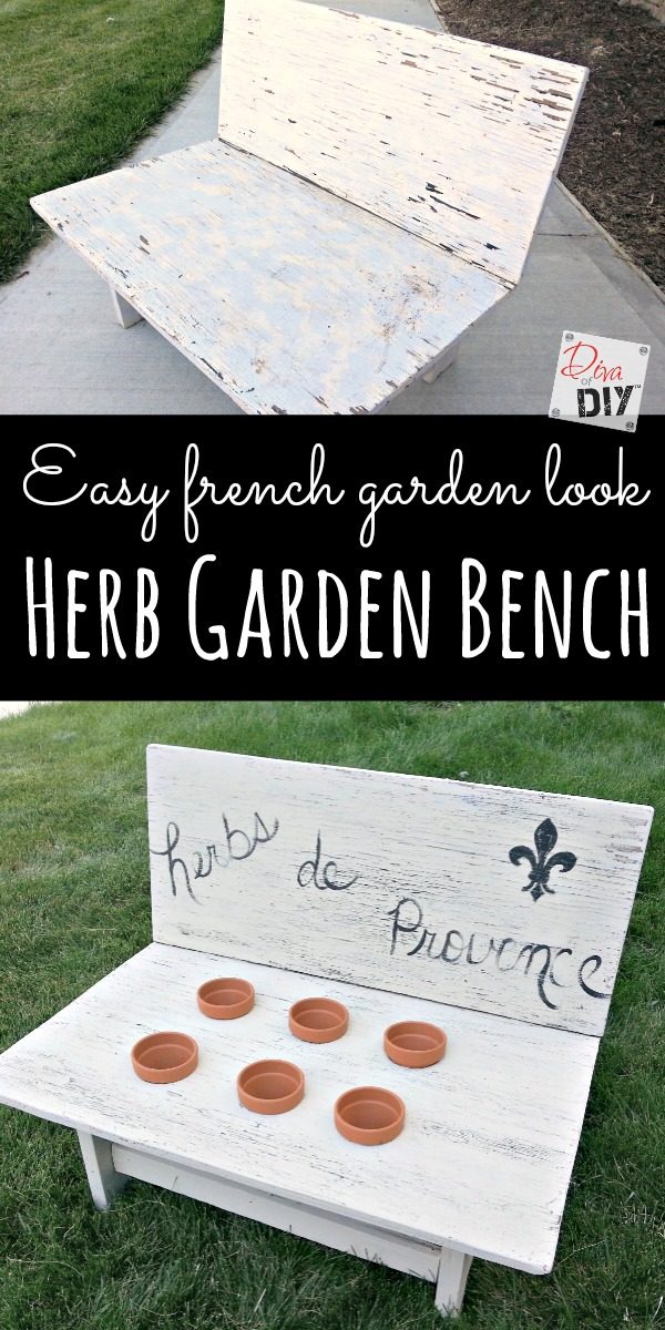 This herb garden bench will allow you to grow herbs outside during warm months and transport indoors during winter. That's a herb garden all year round!