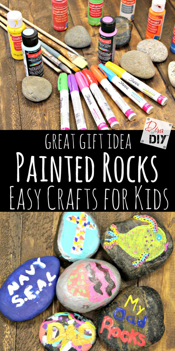 Quick and Easy crafts for kids: How to Paint Rocks | Diva of DIY