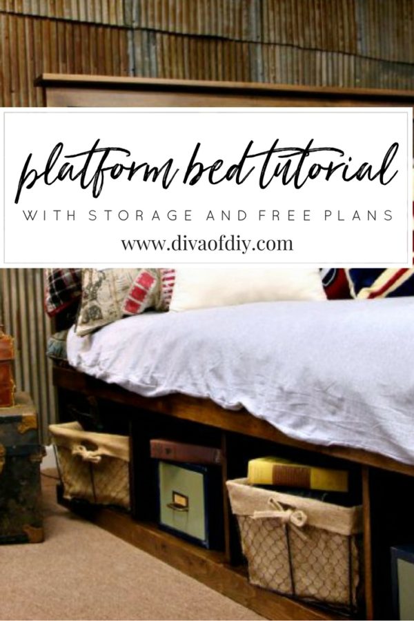 Diy Platform Bed With Storage, Make A Platform Bed With Storage