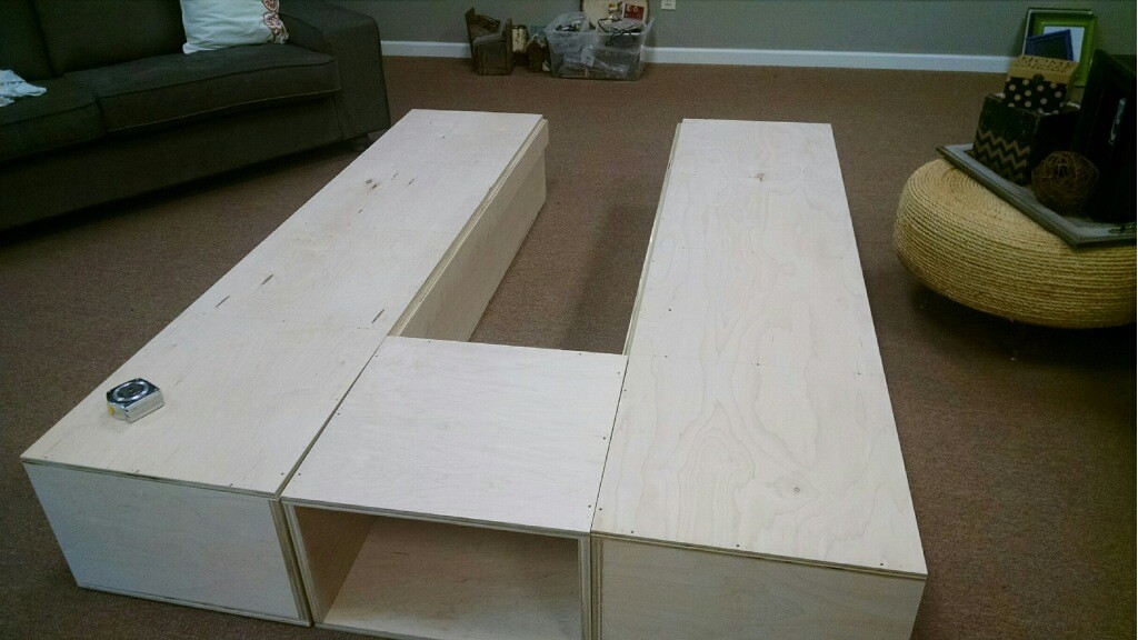This platform bed with storage is built from a series of boxes. Learn to build a box and you can build this bed. Sketches, plans and cut list included.