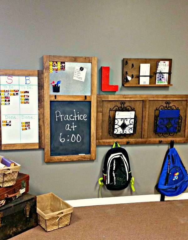 Easy DIY Organizing Chalkboard with Magnetic Memo Board