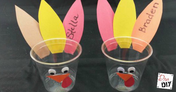 Kids Thanksgiving Cup, Thanksgiving Party Cups, Turkey Cups