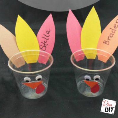 Thanksgiving Kids Table: Turkey Cups Kids Craft
