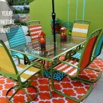 Is your patio furniture tired and worn? Don't throw your set away, update it! Grab some paint and tape and turn that set from drab to fab!