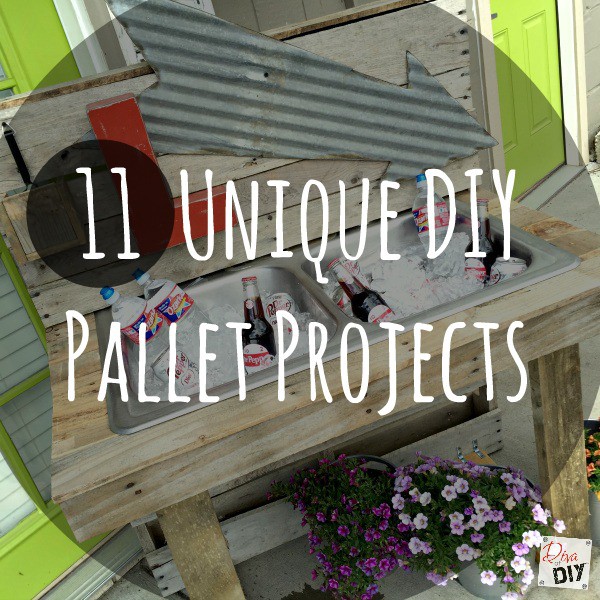 11 pallet projects in one place! From coffee tables to mail organizers we've got you covered. Check out my favorite projects and 6 of my favorite bloggers! DIY your own easy pallet project today!