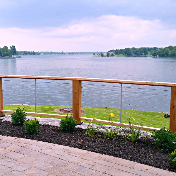 Get the unobtrusive view you are looking for with Feeney Cable Rail. The best DIY wire deck rail with a sleek modern industrial look for your Lake House!