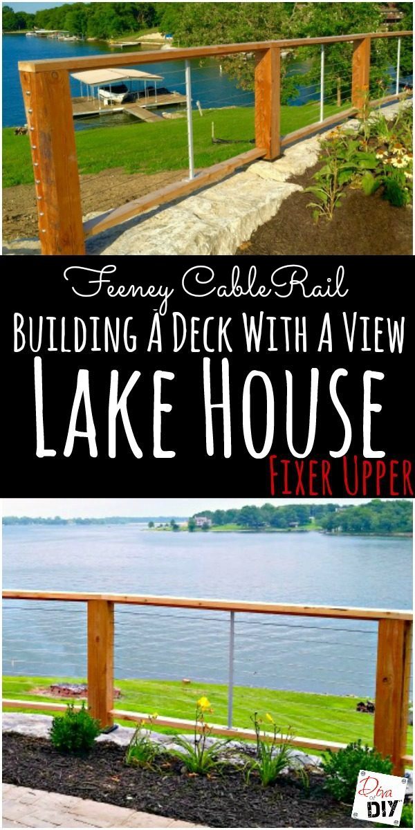 Get the unobtrusive view you are looking for with Feeney CableRail. The best DIY wire deck rail with a sleek modern industrial look for your Lake House!