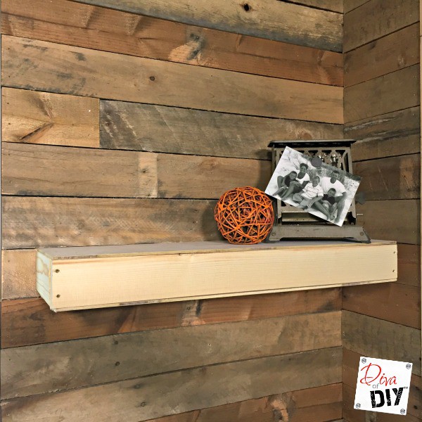 Make this floating shelf with this diy shelf tutorial. Floating shelves look magic hanging on the wall but with this tutorial you'll see it's an easy DIY!