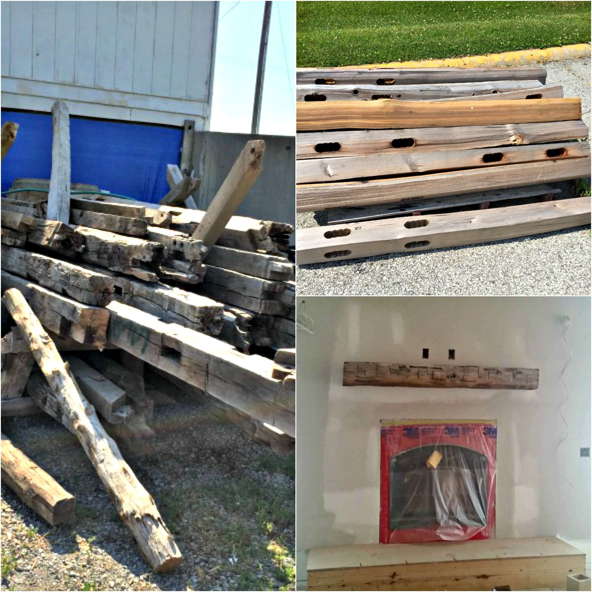 How To Build A Mantel Out Of An Old Barn Beam