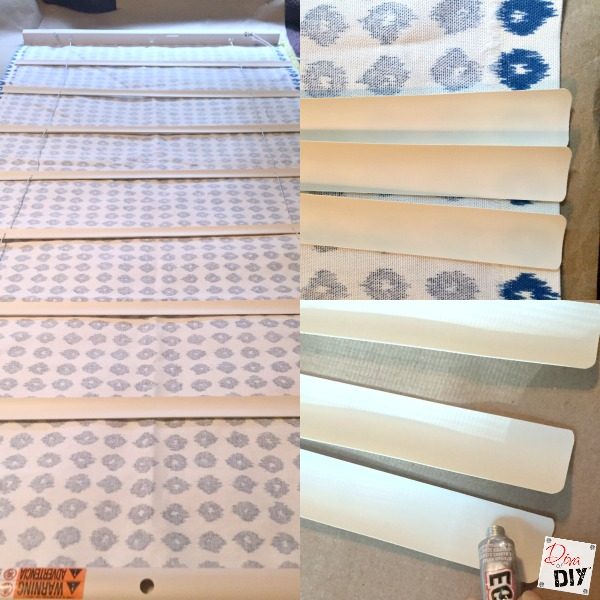 Who says a fabric window treatment has to be expensive! Make these mini blinds into DIY roman shades. It's an easy project no sew window treatment project!