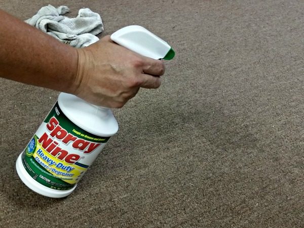 Cleaning tip! How to remove carpet stains the easy way! If it will work on my work shop carpet, it will work for you! I am so excited to find this product!