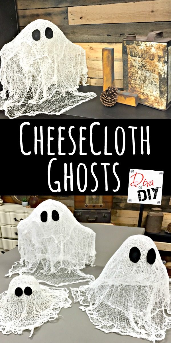Make your own diy Cheesecloth Ghosts for your Halloween decorations. This is an easy Halloween kids craft and what kid doesn't like a DIY Halloween ghost!