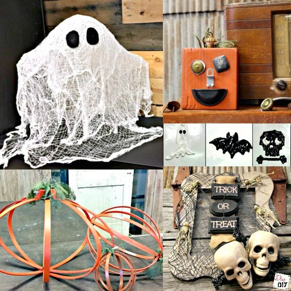 5 Quick and Easy DIY Halloween projects for kids or adults for your Halloween decorating! Something for everyone! Spooky Halloween wreath to Pumpkin decor!