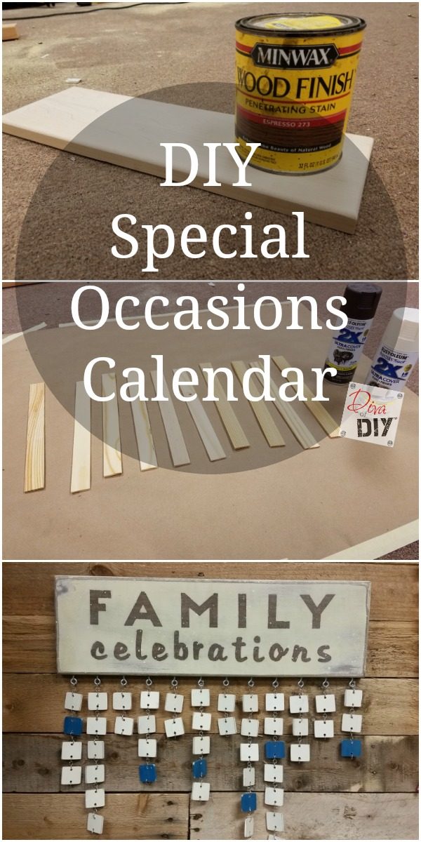 Never miss an important date again! Family Celebrations Calendar makes the perfect DIY Christmas gift, wedding gift, birthday gift, any celebration!