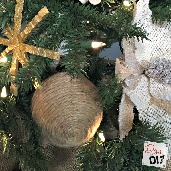 Jute Christmas Ornaments that are Quick and Easy