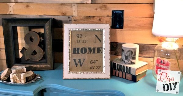 Longitude and Latitude signs are all the rage! Make these DIY homemade signs by printing on burlap from your home printer! Wedding Gifts or Christmas Gifts!