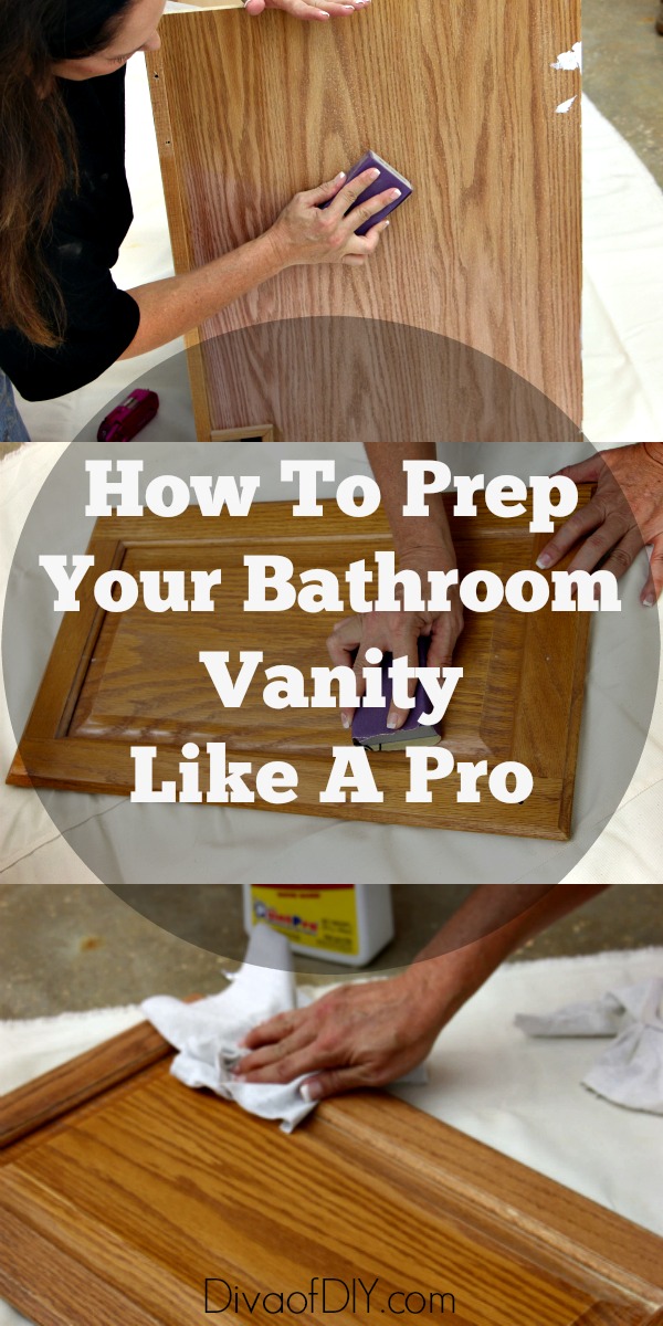 Prep your vanity like a pro with this cheap bathroom makeover on a budget! These prepping tips will give you the base to paint like a pro without hiring one