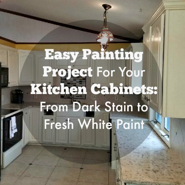 Easy Painting Project For Your Kitchen Cabinets | Dark Cabinets to White Cabinets