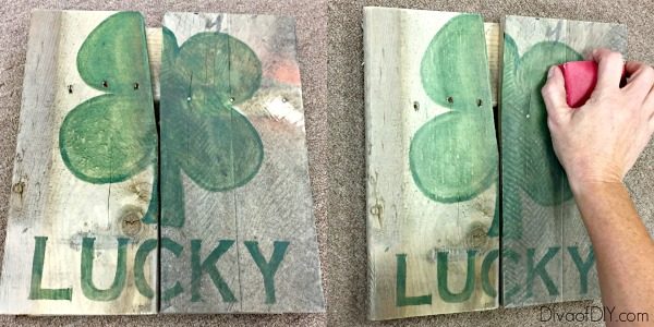 Quick and Easy St Patrick's Day decorations to match your home decor. This shamrock craft is made on reclaimed wood to give it a rustic farmhouse style look!