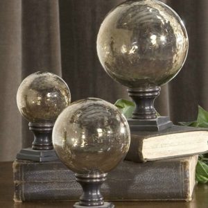 These glass globe finials would look stunning on your farmhouse table