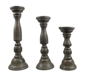 These rustic candleholders will look great on your farmhouse table