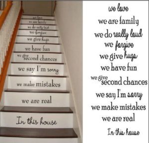 Staircase ideas: These removable vinyl staircase quotes make such a statement when you walk in the door