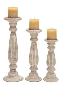 These tall rustic candleholders will look amazing on your farmhouse table