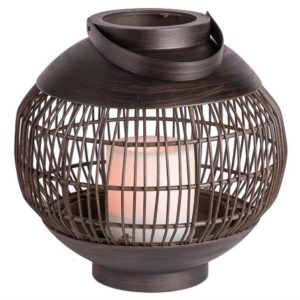 This lantern is perfect for our stylish outdoor patio