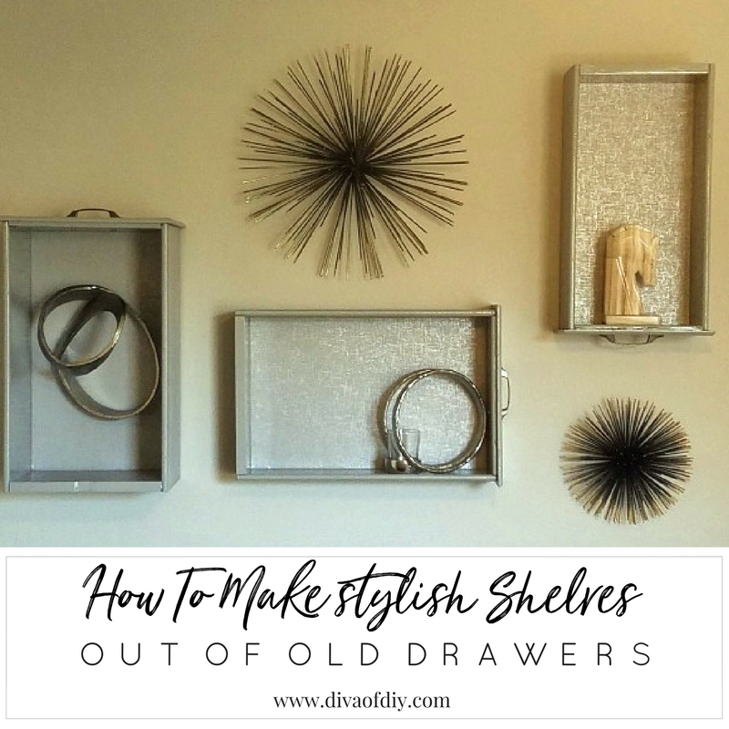 how to create stylish shelves out of old drawers