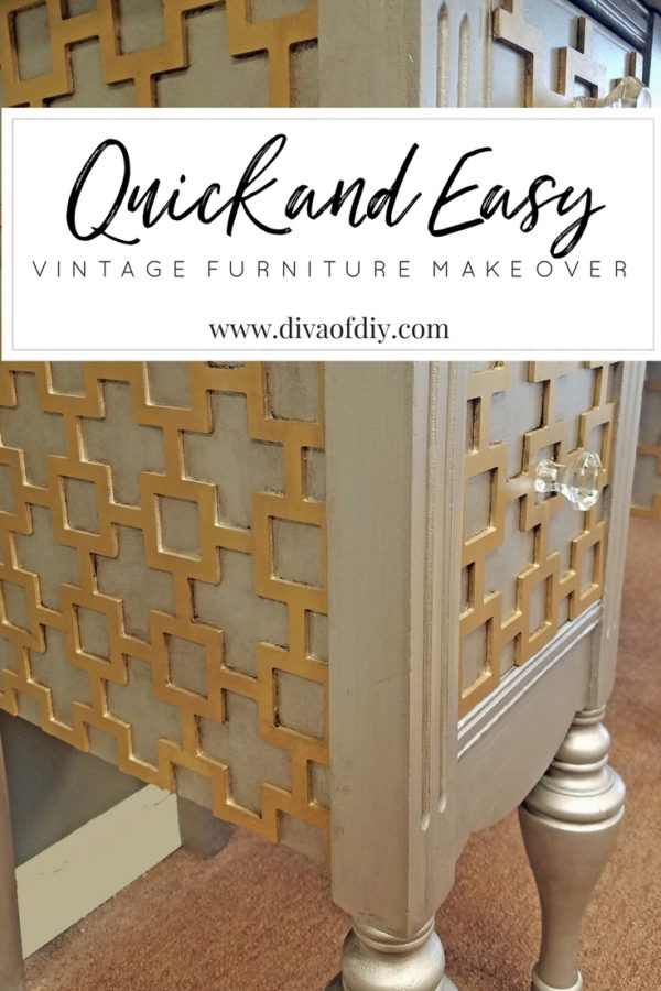quick and easy vintage furniture makeover