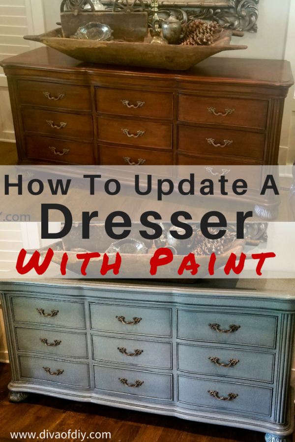 furniture makeover- how to update a dresser with paint 
