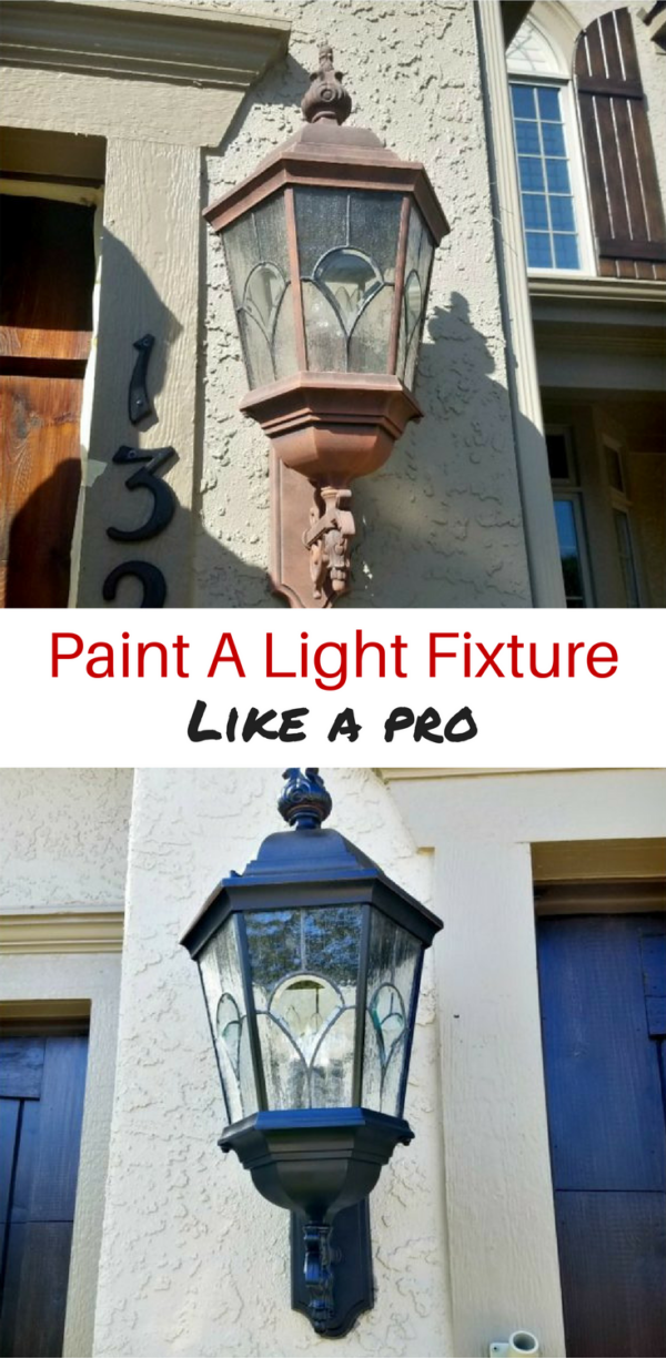 how to paint a light fixture
