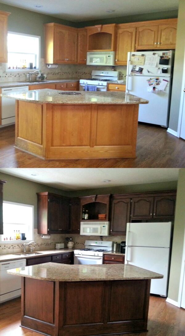 How To Gel Stain Cabinets With Ease, Can I Stain Kitchen Cabinets Without Sanding